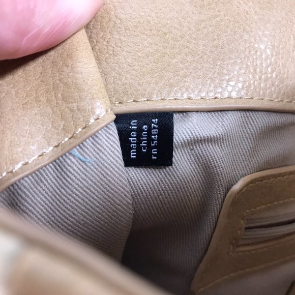 Vintage The Limited Beige and Cream Monochrome Neutral Gold Hardware Clutch - Picture 5 of 11